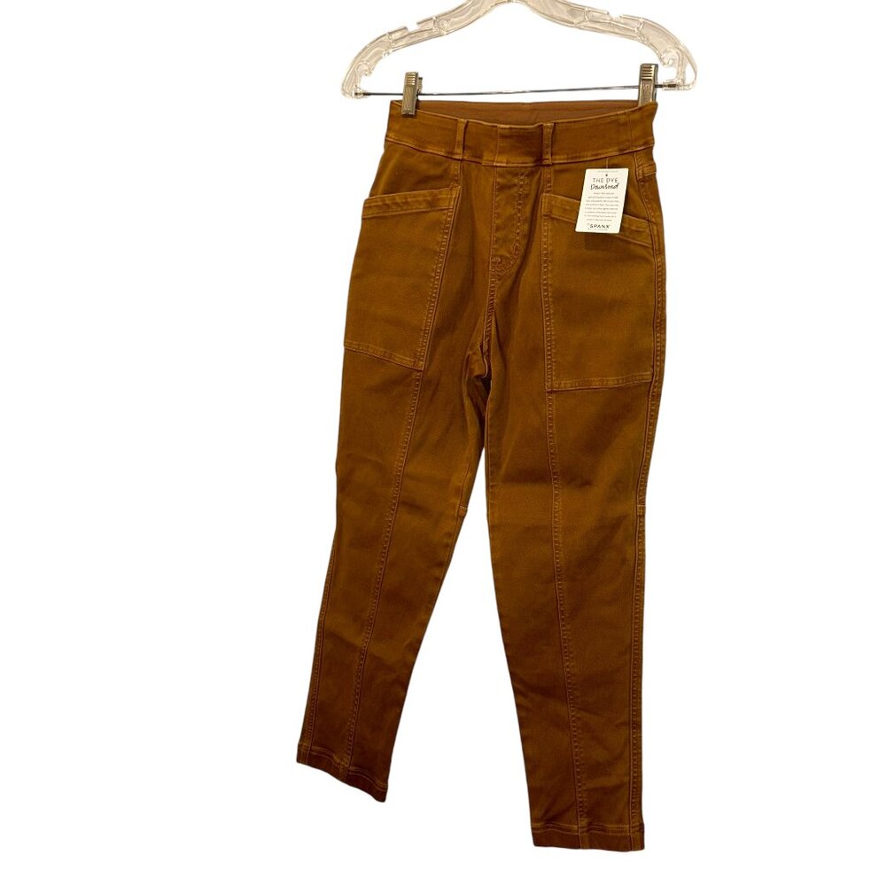 SPANX NEW NWT camel khaki cargo stretch fitted pants XS